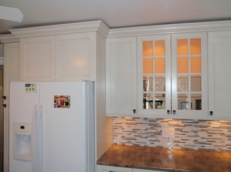 Glass doors for kitchen.